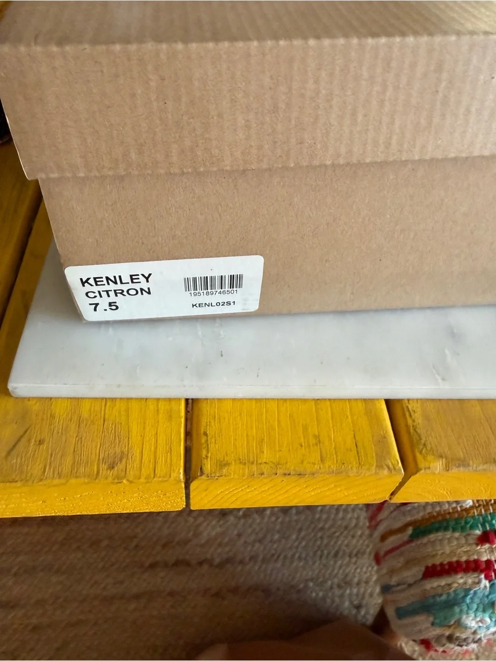 Steve Madden Yellow Braided Double Strap Mule Heels Size